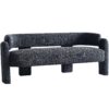 Boucle Upholstery Modern Sofa For Living Room - Dark Gray - Image 7