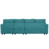 Convertible U Shaped Sectional Sofa With Storage Chaise Lounges & USB Ports - Teal - Image 27