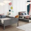 Full Over Full Bunk Bed With Twin Size Trundle, Guardrails - Brushed Gray - Image 18