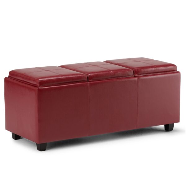 Avalon - Storage Ottoman - Red