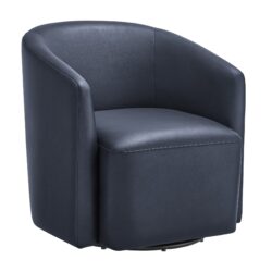 Ardena - Modern Swivel Barrel Chair - Blue