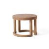 Outdoor Acacia Wood Side Table, Solid Side Table For Patio, Pool, Porch - Brown Wash - Image 7