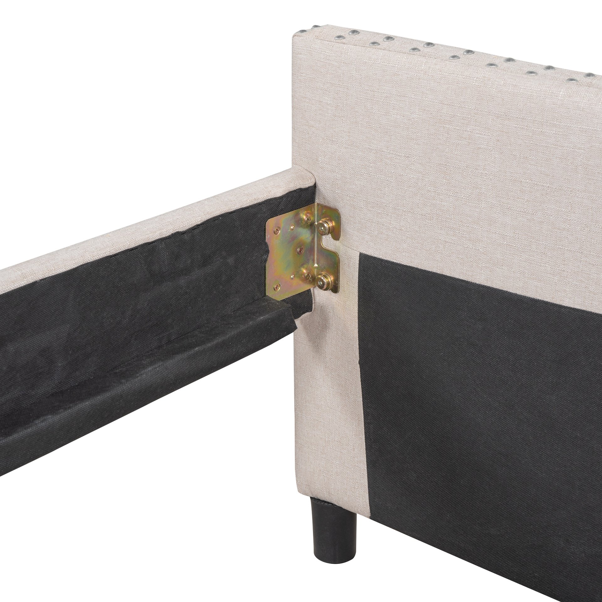 Full Size Upholstered Daybed With Two Drawers, Slat Support - Beige - Image 27