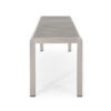 Outdoor Modern Aluminum Dining Bench With Faux Wood Seat, Durable And Elegant Design - Gray / Silver - Image 7