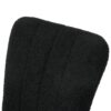 Modern Teddy Wool Dining Chair With Plated Metal Legs Upholstered Fabric Side Chair (Set of 4) - Black - Image 5