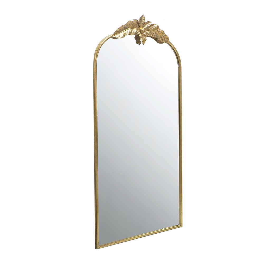 Full Length Mirror, Arched Mirror Hanging Or Leaning Against Wall, LargeMirror For Living Room - Gold - Image 3