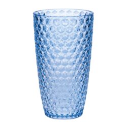 Leading Ware Diamond Cut Acrylic Drinking Glasses (Set of 4), Bpa Free, 19Oz - Blue