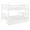 Full Over Full Bunk Bed With Drawers And Ladder For Bedroom - White - Image 3