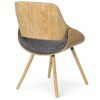 Malden - Bentwood Dining Chair With Wood Back - Gray / Light Brown - Image 3