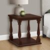 Accent Table, 2 Tier, Square, Traditional - Espresso - Image 2