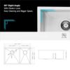 Modern Undermount Double Bowl Kitchen Sink With Dual 10" Deep Basins In Stainless Steel - White - Image 3