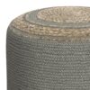 Serena - Round Braided Pouf - Dove Gray - Image 5
