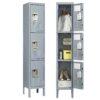 3 Door Lockers With Locks For Secure Storage - Gray - Image 4