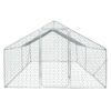 Xpt034 Outdoor Chicken Coop Metal Big Space - Silver Gray - Image 6