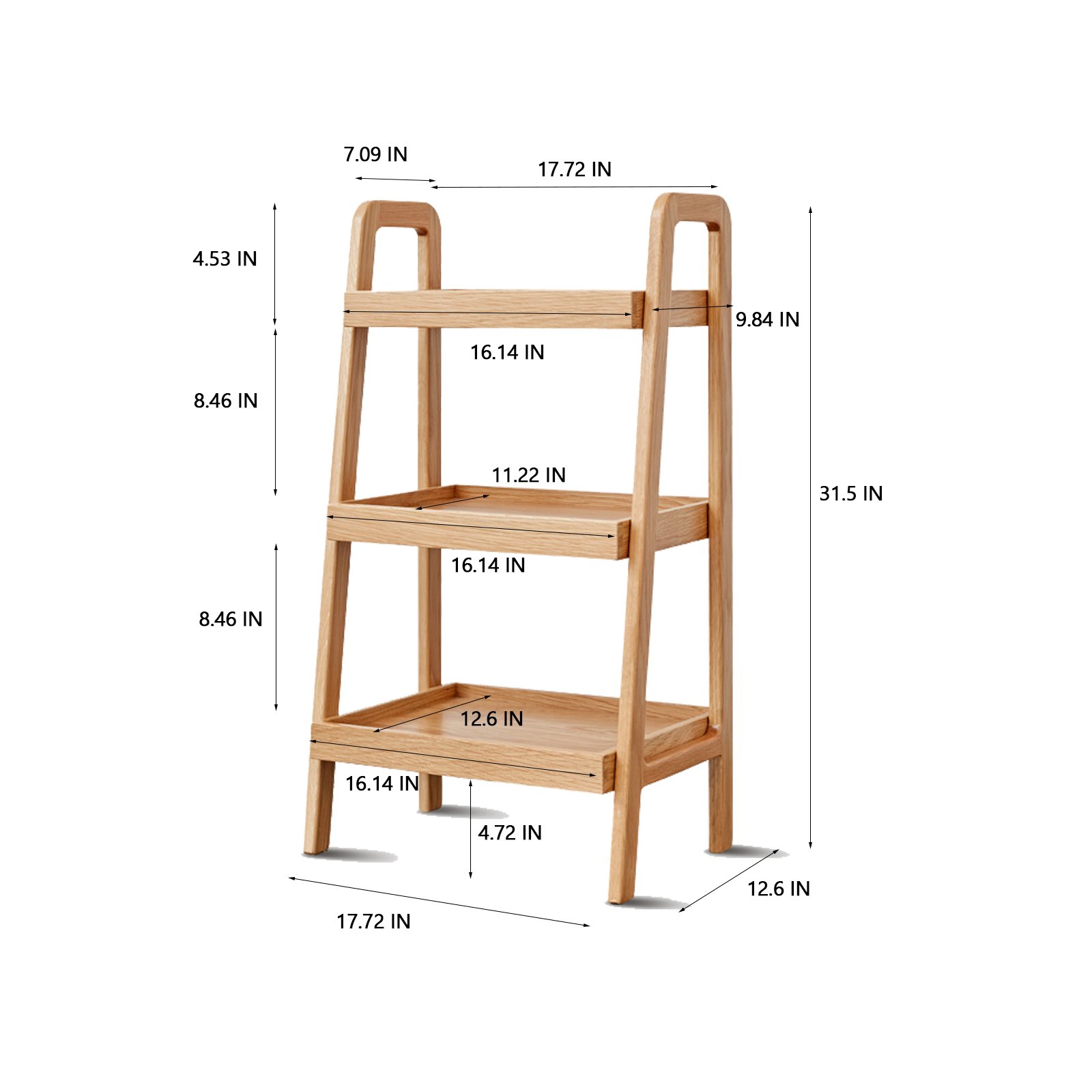 3 Tier Rack, Premium Storage Organizer - Natural - Image 3