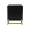 Allen - 2 Drawer Side Table, Display Rack For Bedroom And Living Room, Nightstand Side Table Bedroom Storage Drawer Bedside End Table - Black / Beige - Image 13