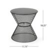 Nevada - Outdoor Side Table With Breezy Mesh Look - Matte Black - Image 3