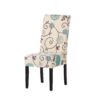 Contemporary Dining Chair Set With Rubberwood Legs - White / Blue - Image 6