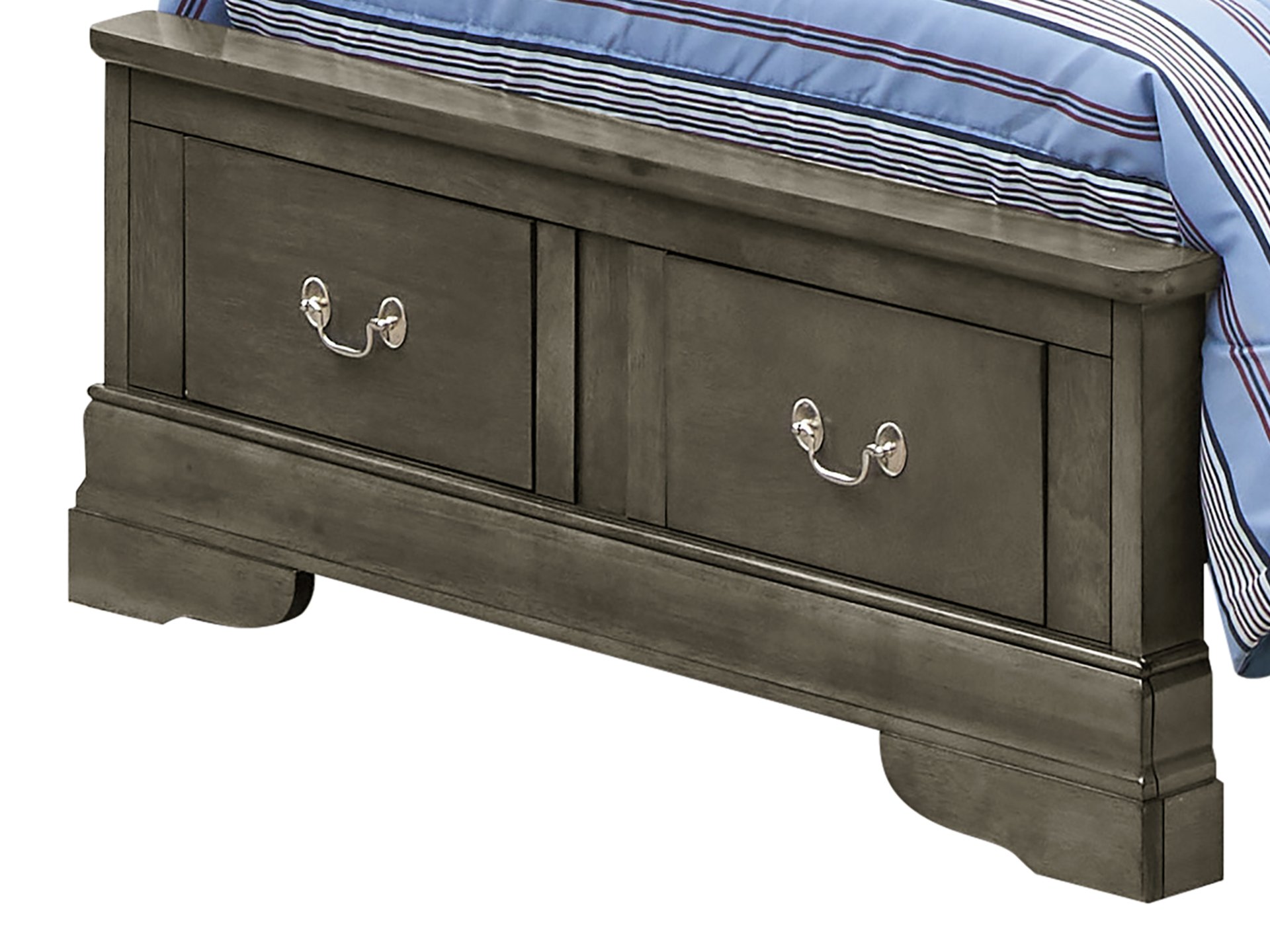Louis Phillipe - King Elegant Storage Bed - Gray - Image 3
