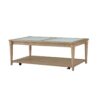 Frosted Glass Top Cocktail Table With Casters - Sand - Image 4