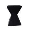 Flamboyant Outdoor Side Table With Twisted Hourglass Shape - Black - Image 7