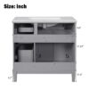 Bathroom Vanity With Sink, Soft Close Doors, And Storage Drawers - Gray - Image 10