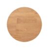 Kenzie - Fluted Pillar Round Accent Side Table - Light Natural Brown - Image 2