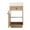 Bathroom Vanity With Reversible Resin Sink, Cabinet & Zinc Alloy Handles - Wood - Image 14