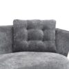 Polyester Fiber Loveseat Sofa Chair Upholstered Couch With Golden Metal Legs Club 2 Seat Sofa For Living Reading Room Bedroom Apartment Small Space Dorm - Gray - Image 11