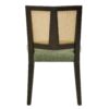 Mid Century Rattan Dining Chair Without Arms (Set of 2) - Dark Brown / Green - Image 8