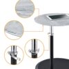 Orbit - End Table With Height Adjustable Marble Textured Top - Gray - Image 5