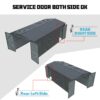 Outdoor Storage Shed, Metal Garden Shed Backyard Utility Tool House Building With 2 Doors And 4 Vents For Car, Truck, Bike, Garbage Can, Tool, Lawnmower - Black - Image 3