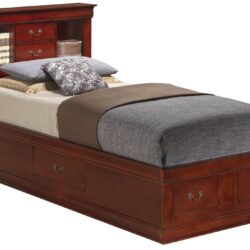 Louis Phillipe - Twin Storage Bed - Cherry