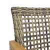 Outdoor Dining Chair (Set of 2), Teak Acacia Wood Frame - Natural Stained - Image 15