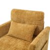 Multifunctional Lazy Sofa Recliner With Storage And Phone Bracket In Chenille For Living Room - Mustard Yellow - Image 17