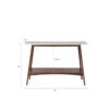 Console Table With Lower Shelf - Off White / Pecan Wood - Image 3