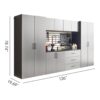 Astro Series - Garage Cabinet Set A With Soft Closing Drawers - Metallic Gray - Image 3
