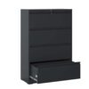 Modern 4 Drawer Lateral File Cabinet With Lock, Metal Filing Cabinet For Legal / Letter / A4 / F4 - Brushed Nickel - Image 4