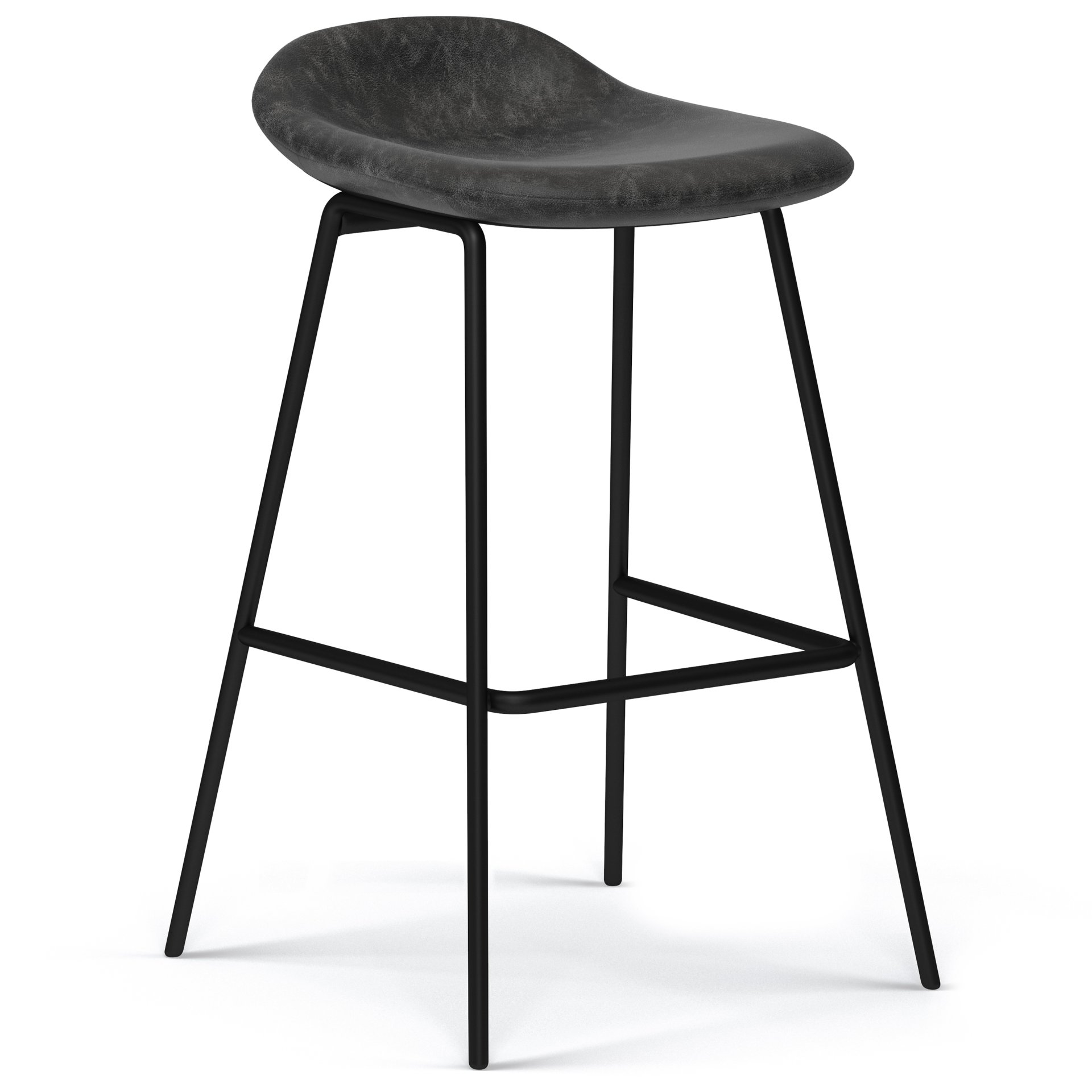 Dafney - Bar Stool (Set of 2) - Distressed Charcoal Gray - Image 8