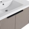 Contemporary Wall Mounted Bathroom Vanity With Resin Sink, Soft Close Doors - Khaki - Image 12