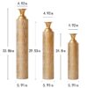 Metal Decorative Vases High Distress Metal Center Vases With Growing Vine Patterns, (Set of 3) Vases For Home Decoration - Gold - Image 3