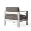 Outdoor Aluminum Club Chair With Cushion - Gray - Image 5