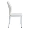 Luxury Simple Chair High Resilience Dining Chair Material With Metal Leg (Set of 6) - White / Silver - Image 16