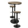 Dakota - 3 Piece Industrial Farmhouse Dining Set - Black - Image 3