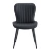 Minimalist Ergonomic Dining Chair (Set of 4) With Curved Cushions And Metal Frame - Black - Image 22