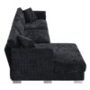 Modern Cloud Sectional Sofa L Shaped Luxury Couch Set With 2 Free Pillows 4 Seat With Oversized Chaise - Black - Image 6