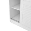 3 Door Shutter Wardrobe & Shelves - White - Image 9