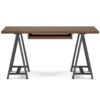 Sawhorse - Solid Walnut Veneer And Metal Desk - Walnut - Image 5