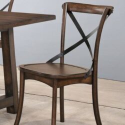 Kaelyn - Metal Side Chair (Set of 2) - Dark Oak