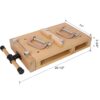 Portable Hard Wood Workbench With Quick Release Handle And G Type Fixing Clips For Woodworking - Natural - Image 3